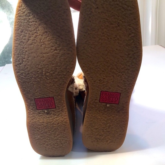 FRANCO SARTO FLEECE LINED WARM SIDE ZIP TAN SUEDE WINTER BOOTS WOMEN'S SIZE 8 - Picture 5 of 14